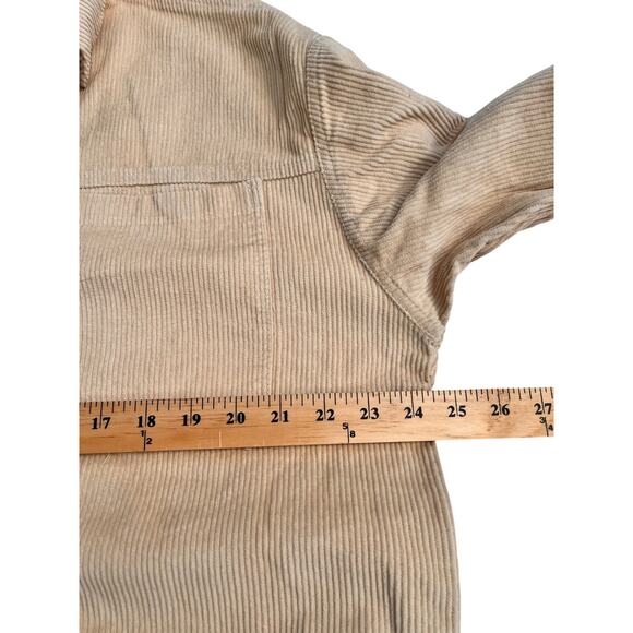 ELAN Cassie Button Down Corduroy Shacket Ivory Women's Sz L NWT - Picture 5 of 7
